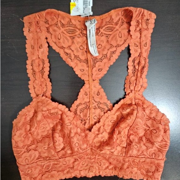 Intimately By Free People Tops - Elegant Lace Bralette in Orange